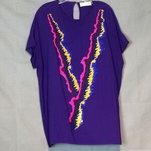 Peter Pilotto PURPLE Sequin Embroidered Top